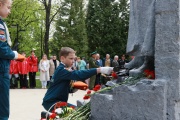 У памятника ликвидаторам аварии на ЧАЭС прошла акция памяти, посвященная 38-й годовщине аварии на Чернобыльской АЭС